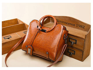 Vintage High-Quality Oil leather Handbag